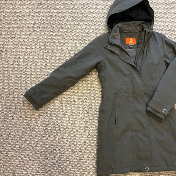 Merrell Long Gray Jacket Winter Coat Select Dry + Warm Mid Length - Picture 4 of 8